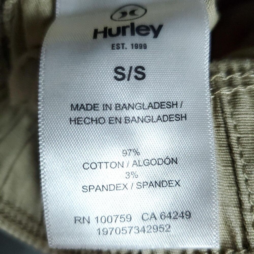Hurley Cargo Pants Mens Small Jogger Drawstring Elastic Waist Pockets Casual - Picture 4 of 12